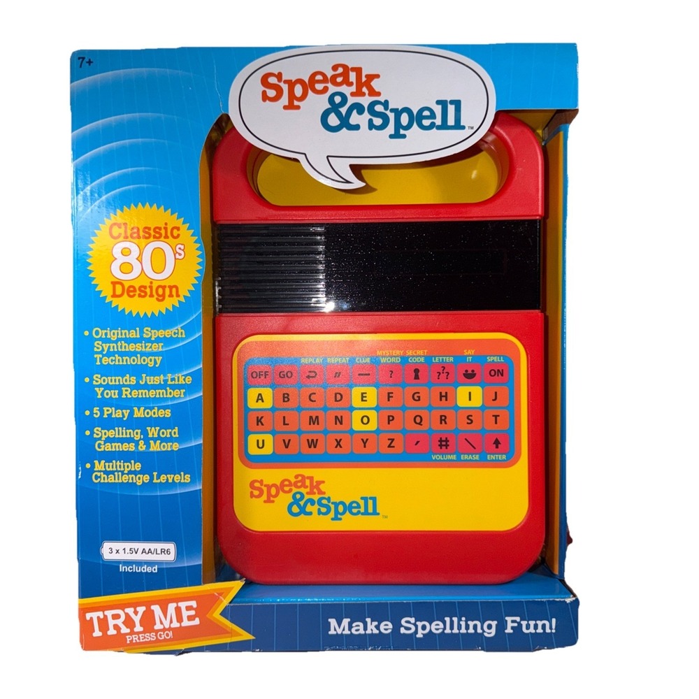 NIB Speak & Spell Electronic Game‎ Educational Learning Toy Games 80's Design